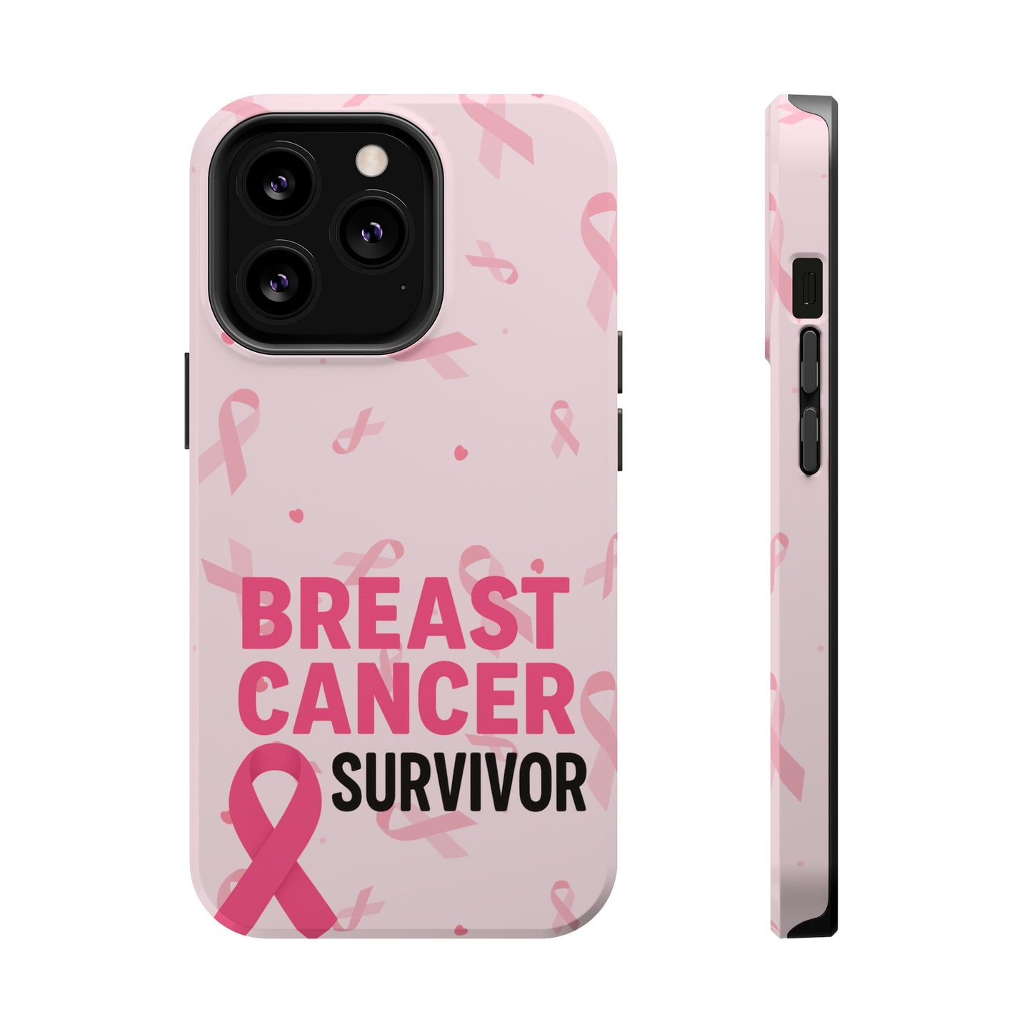 Breast Cancer Survivor Magnetic Phone Case, Impact-Resistant, Pink Ribbon for Iphone