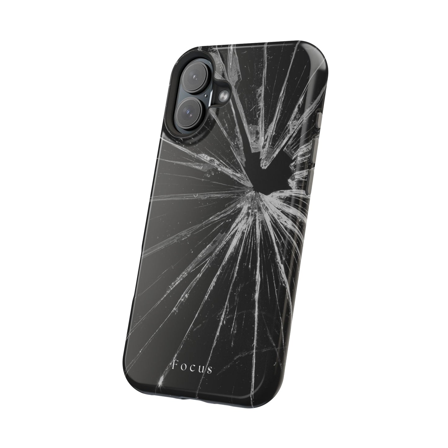 Durable Magnetic FOCUS Broken Glass Stylish Tough Case