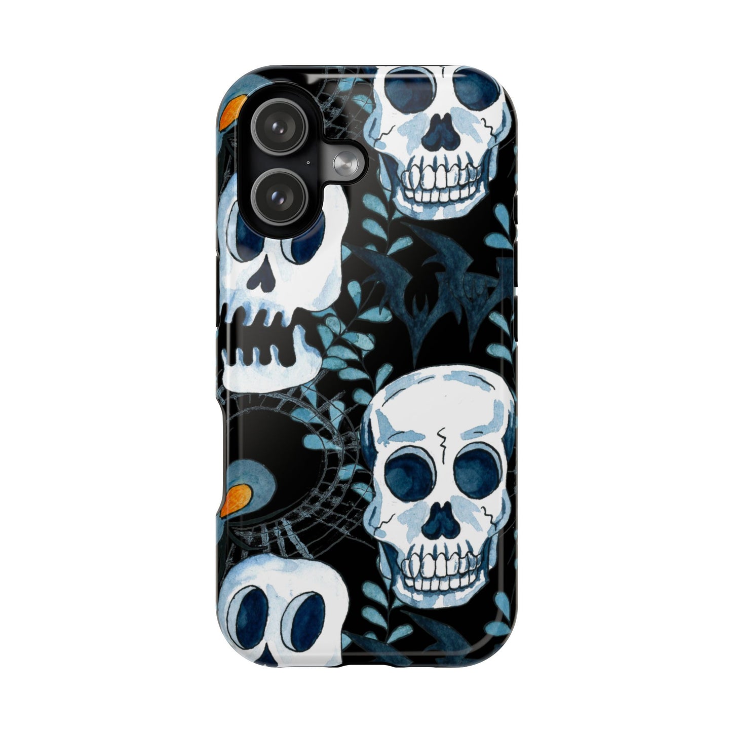 Phone Case - Skull Magnetic Impact-Resistant Case - Halloween - FREE Shipping for Iphone