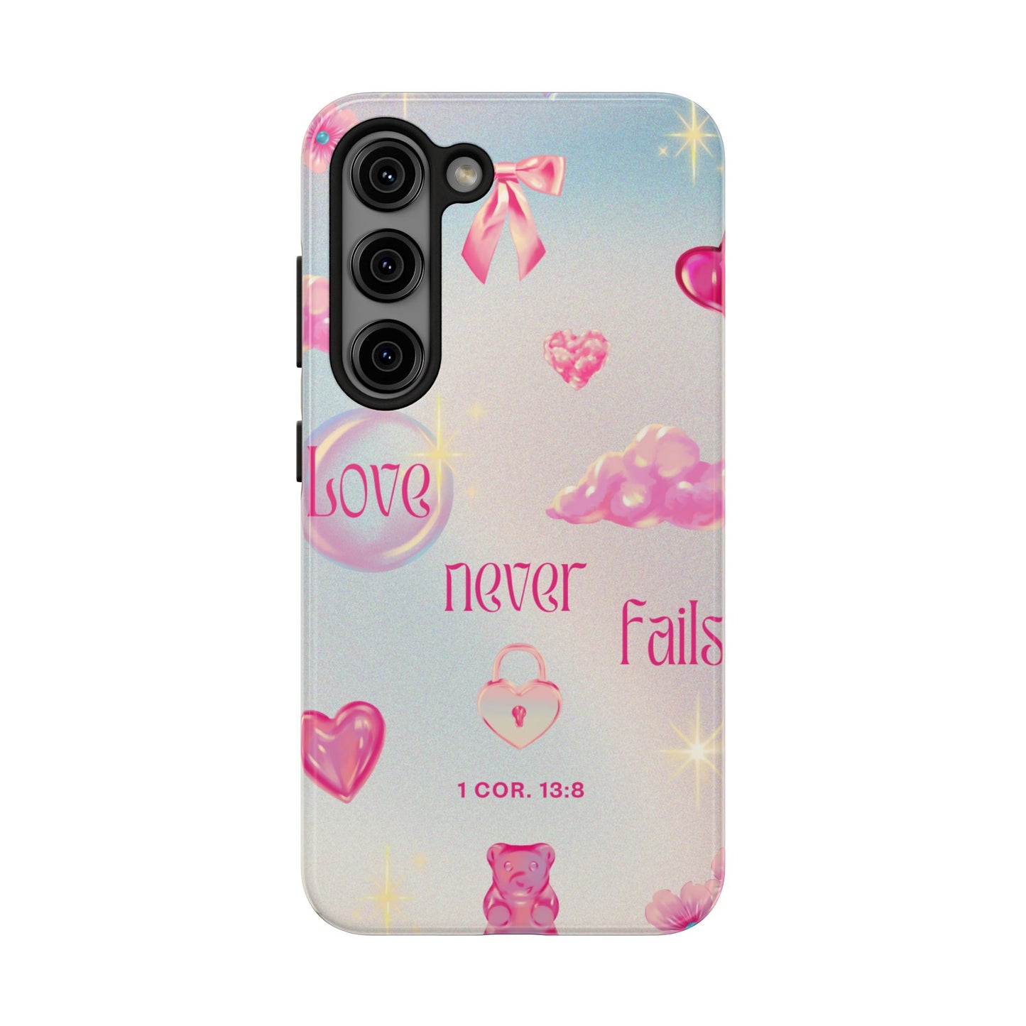 Love Never Fails Bible Verse Tough Phone Case