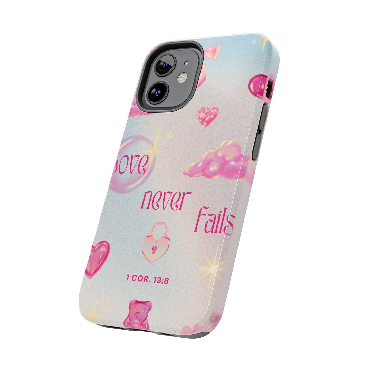 Love Never Fails Bible Verse Tough Phone Case