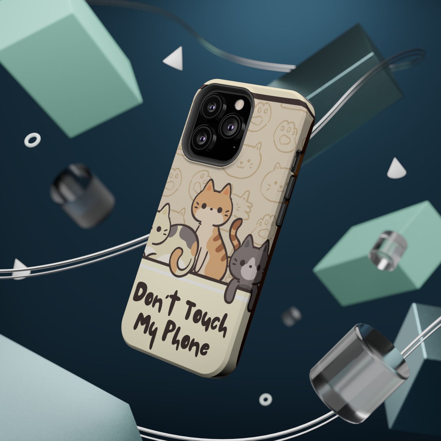 Cute Cat Tough MAGNETIC Phone Case - Don’t Touch My Phone!