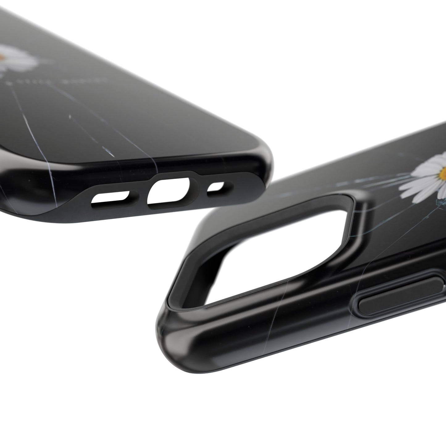 Flawed But Still Worthy Phone Case - Tough Cases, Inspirational Gift, Floral Design, Self-Love