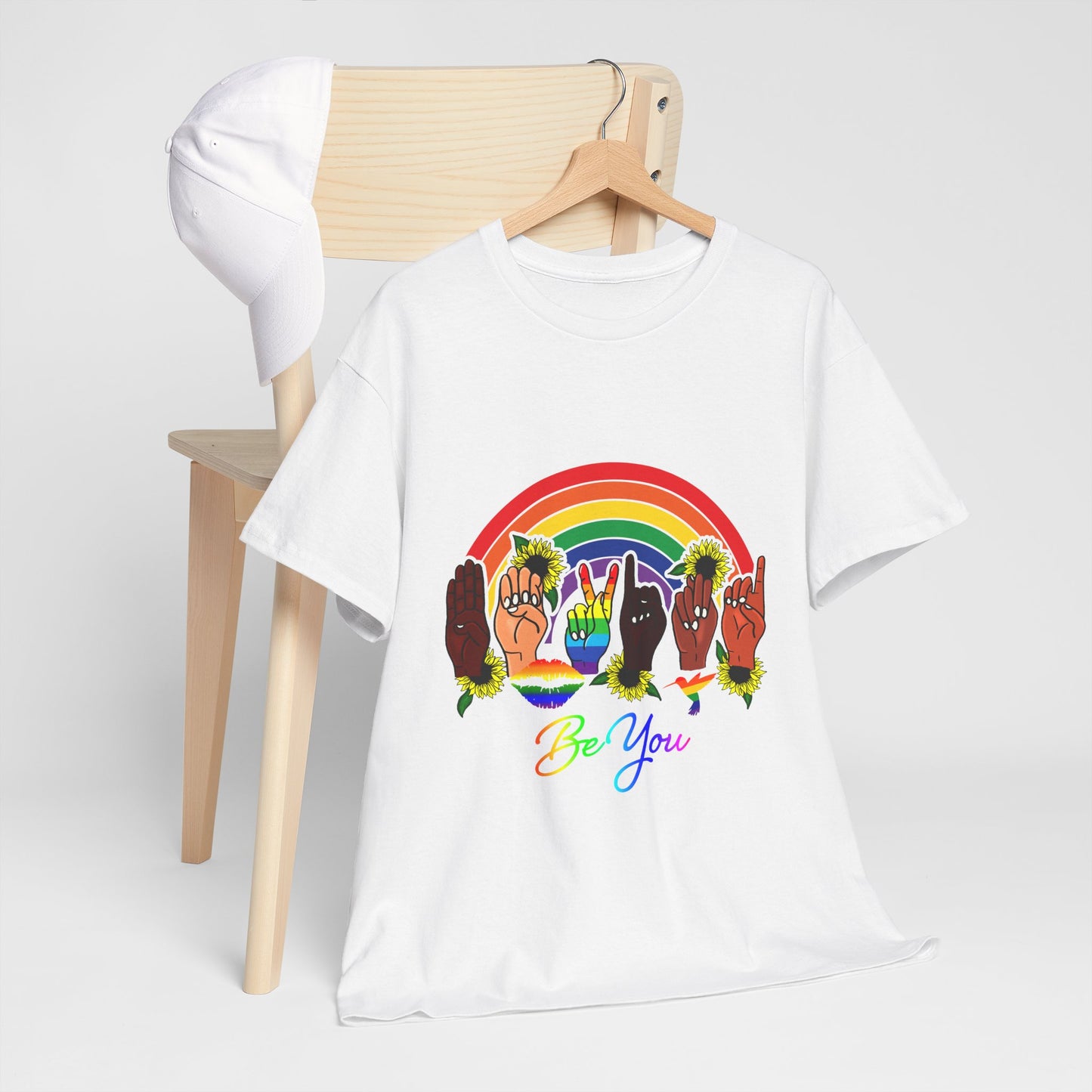 Be You Rainbow Hands Unisex Cotton Tee