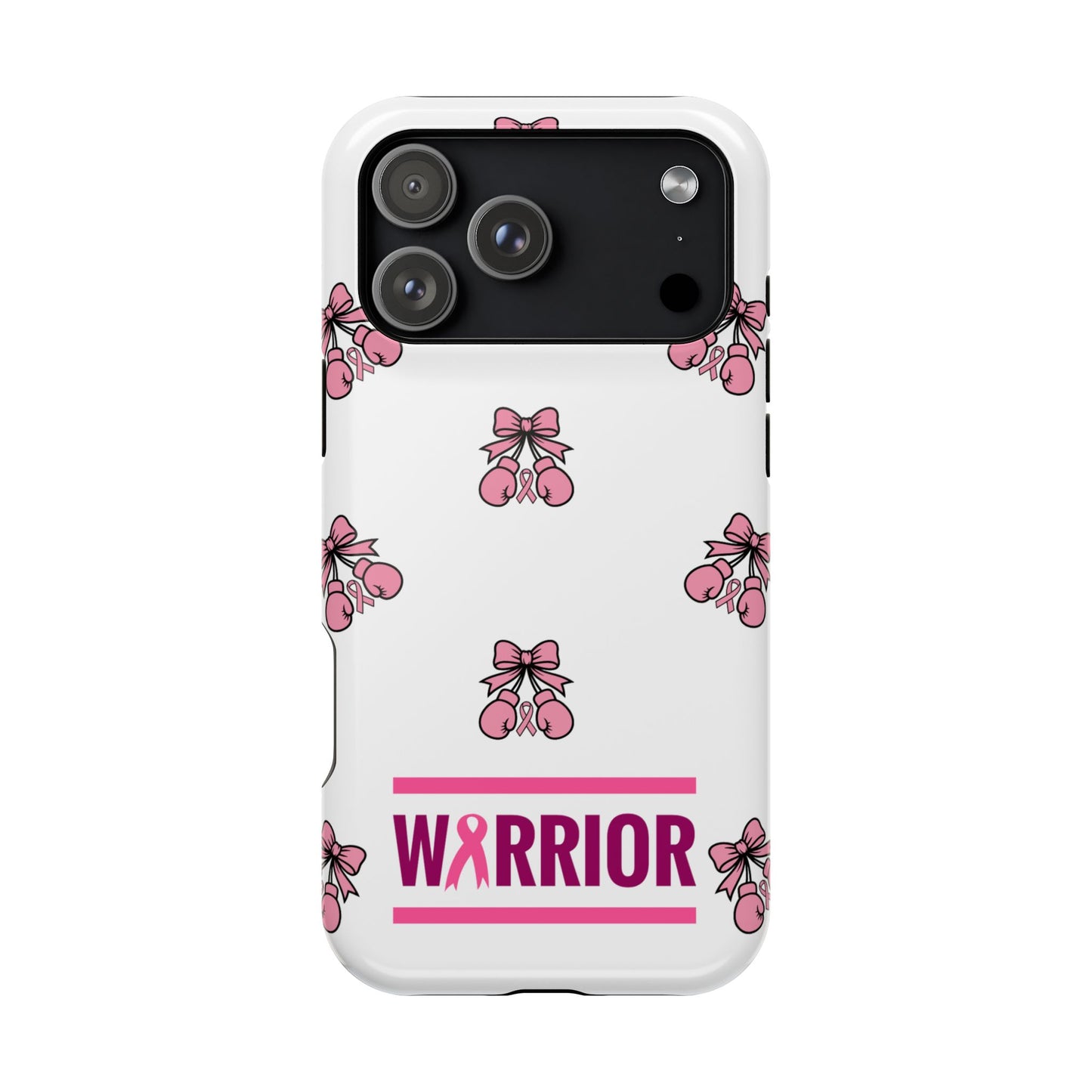 Warrior Bow Pink Magnetic Phone Case, Support Breast Cancer Awareness, Gift for Cancer Fighters for Iphone