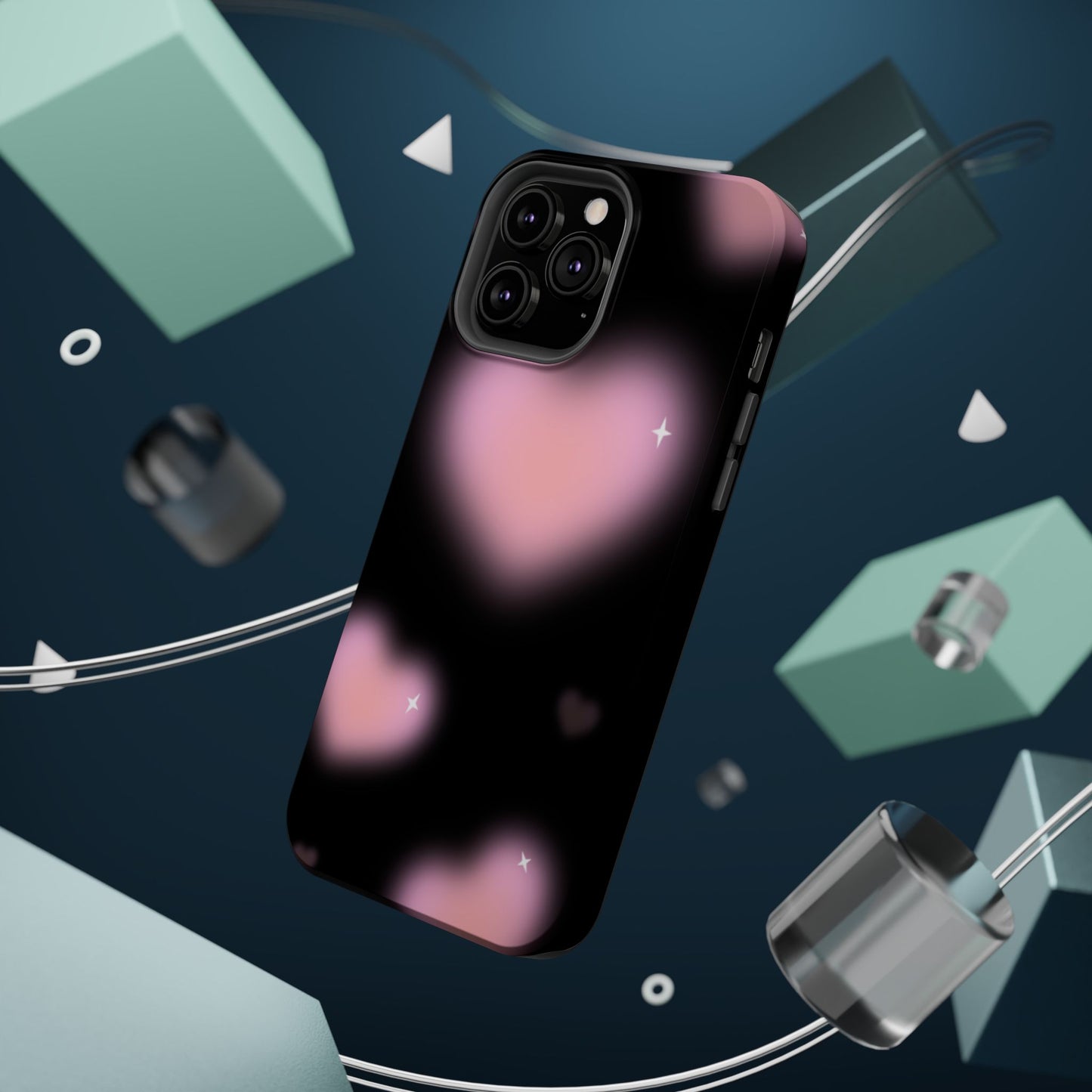 Romantic Pink Heart Pattern MAGNETIC Phone Case