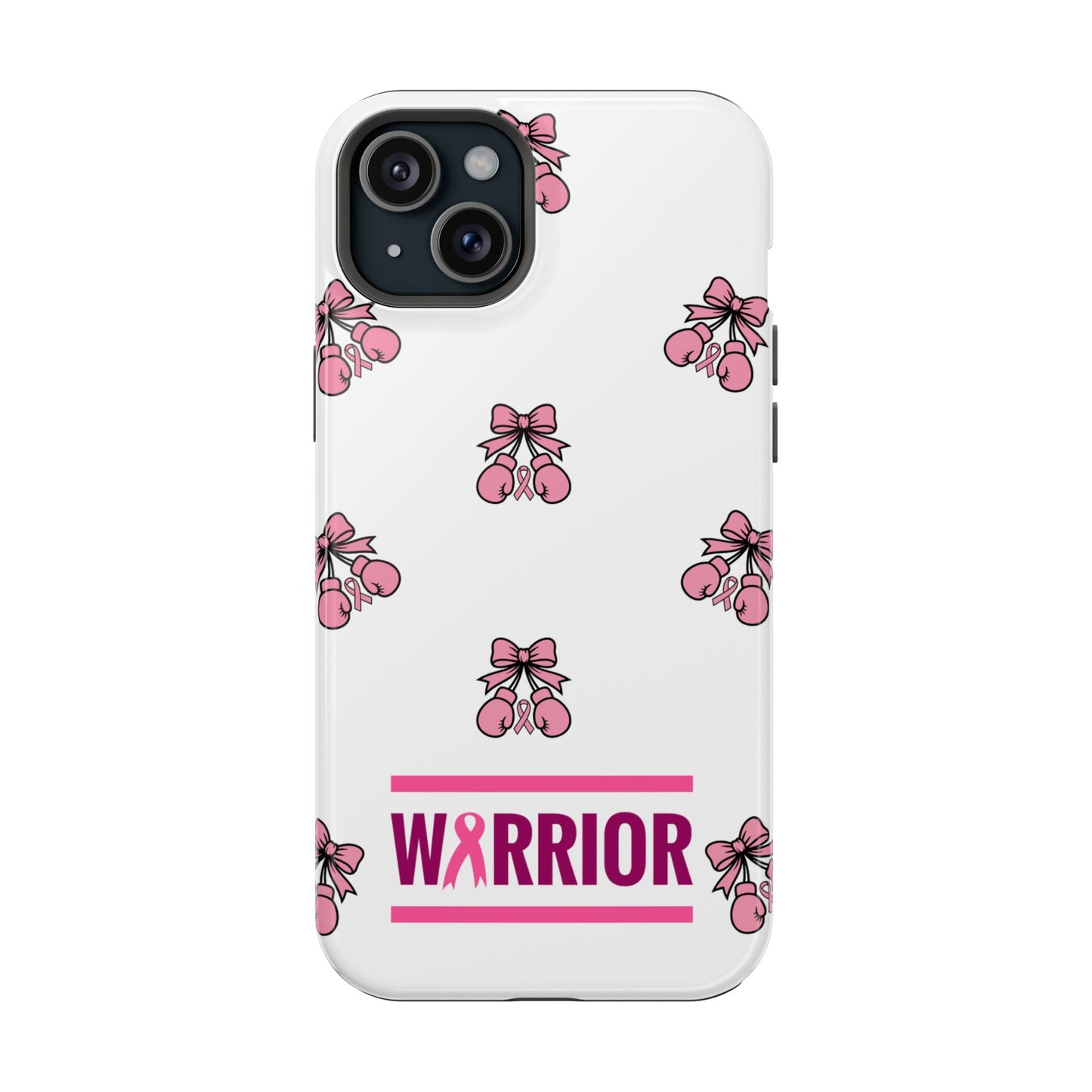 Warrior Bow Pink Magnetic Phone Case, Support Breast Cancer Awareness, Gift for Cancer Fighters for Iphone