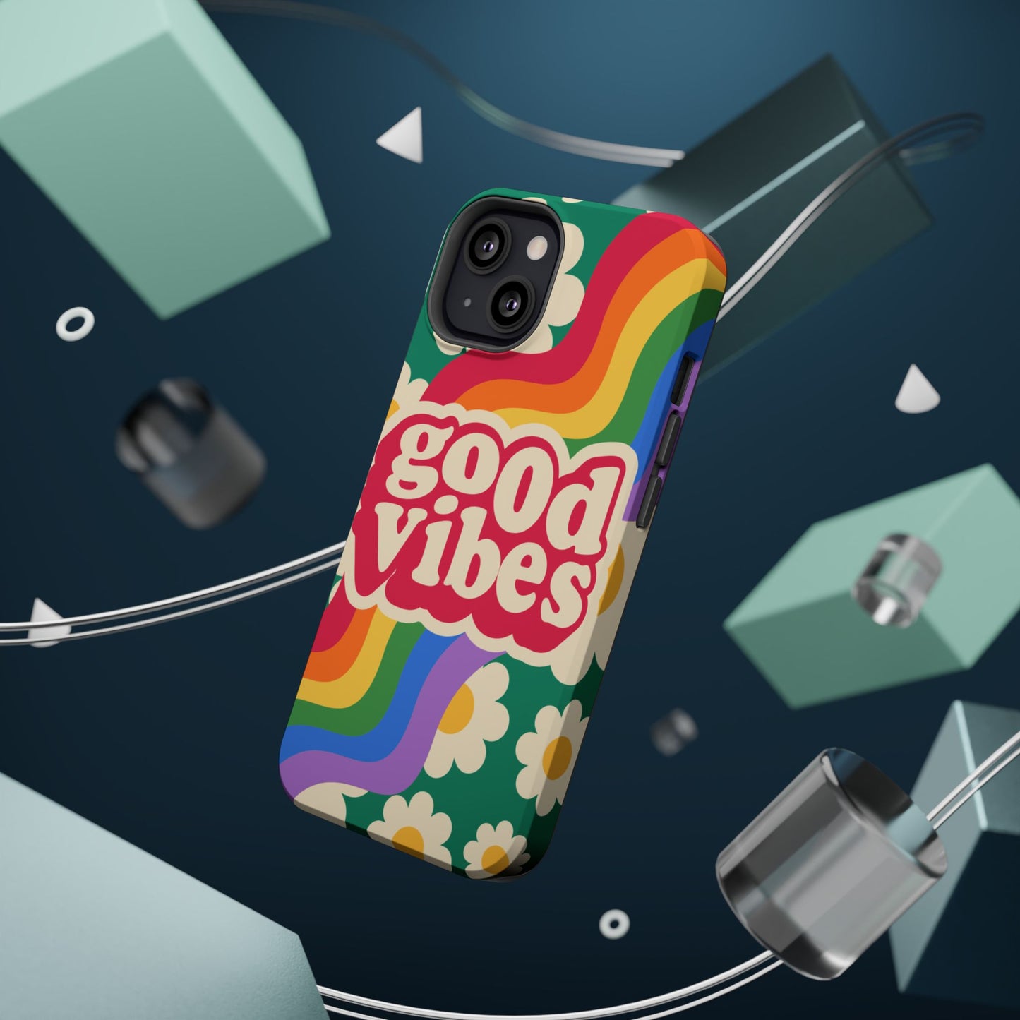 Good Vibes MAGNETIC Tough Phone Cases, Colorful, Cheerful Phone Protection, Gifts for Friends