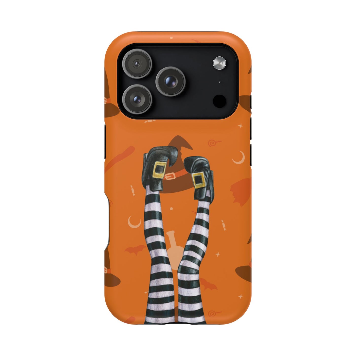 Halloween Magnetic Phone Case, Spooky Design, Witch Legs for Iphone