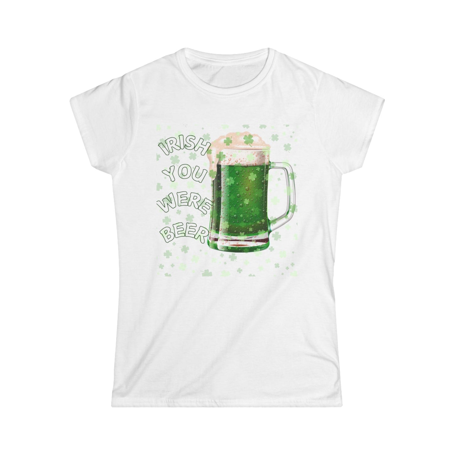 Irish Themed WomenTee, St. Patrick Day T-Shirt, Funny Beer Graphic Shirt, Green Ale Top, Festive