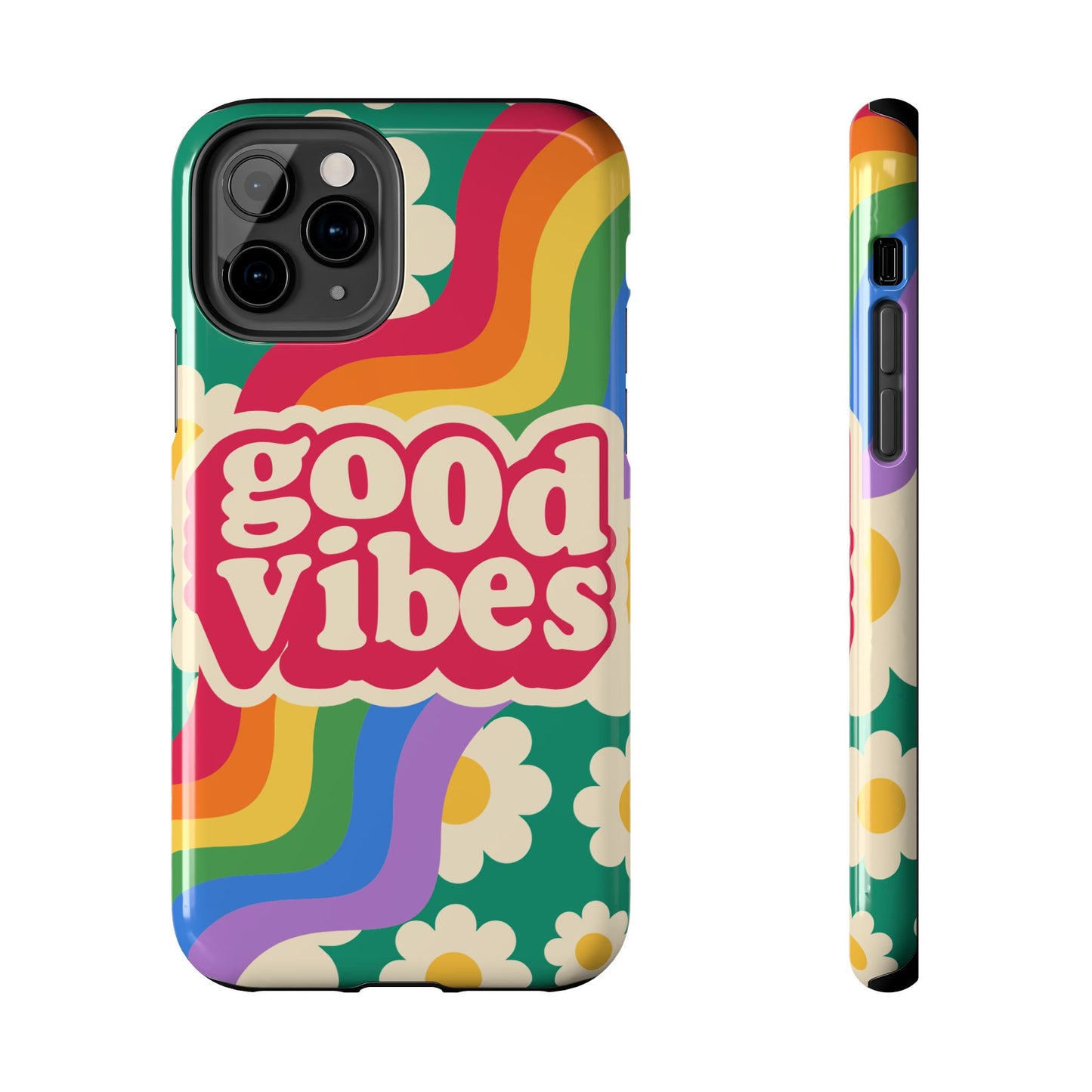 Good Vibes Tough Phone Cases, Colorful, Cheerful Phone Protection, Gifts for Friends