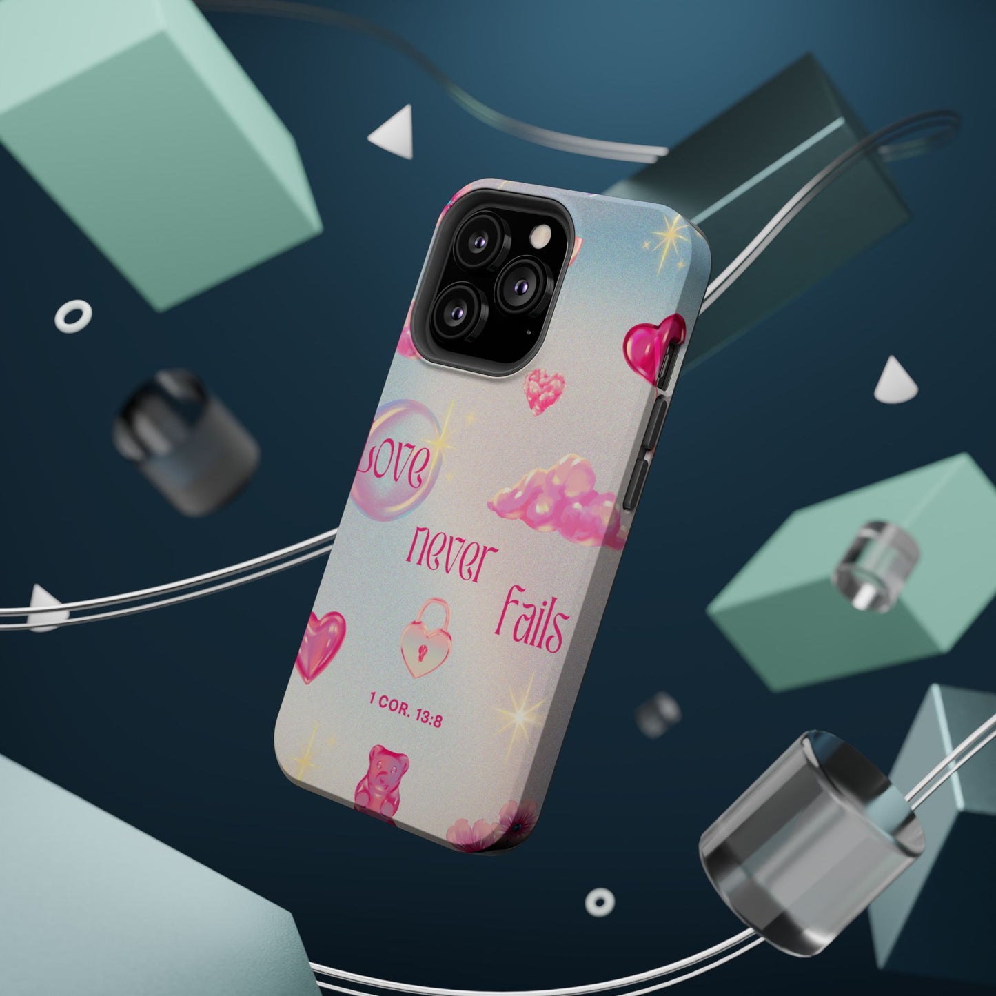 Love Never Fails Bible Verse Tough MAGNETIC Phone Case
