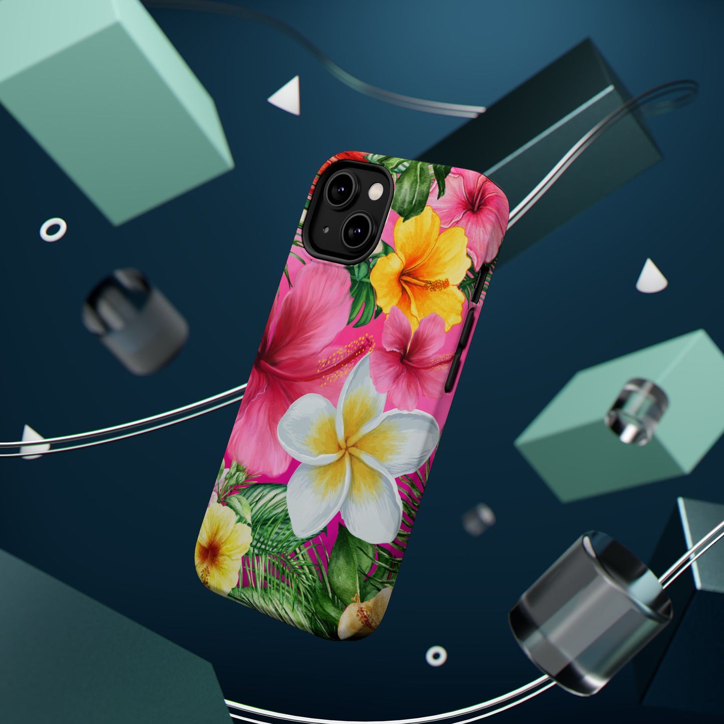Tropical Floral MAGNETIC Phone Case - Tough, Durable, Chic Protection, Summer Vibes, Gift for Her