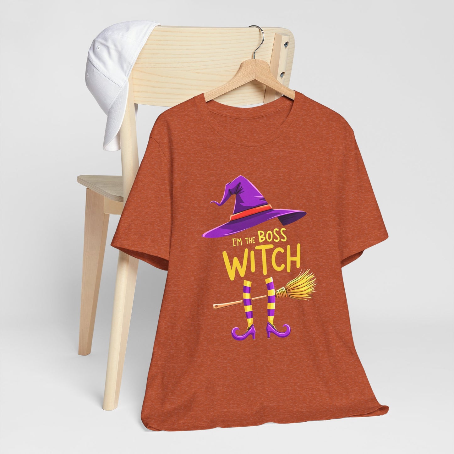 Spooky, Witchy "I'm the Boss Witch" Unisex Tee for Halloween Fun