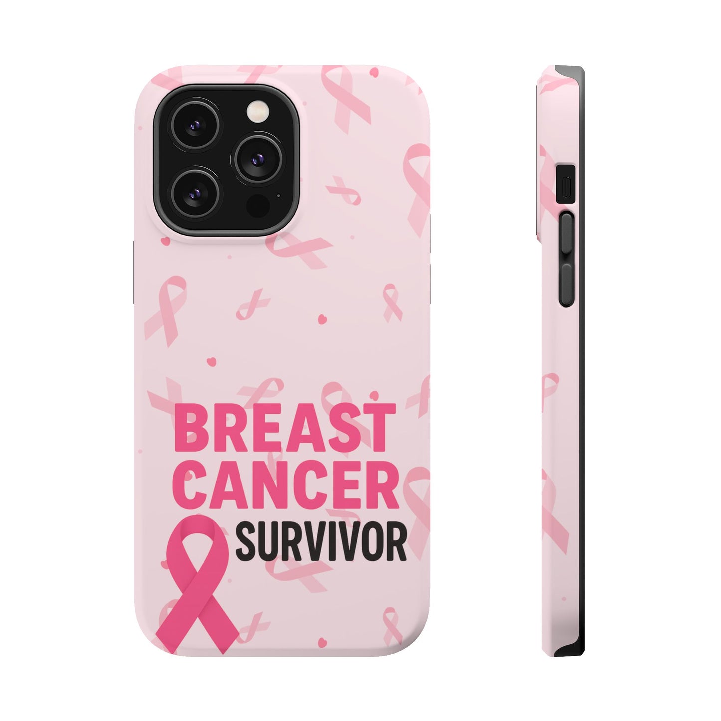 Breast Cancer Survivor Magnetic Phone Case, Impact-Resistant, Pink Ribbon for Iphone