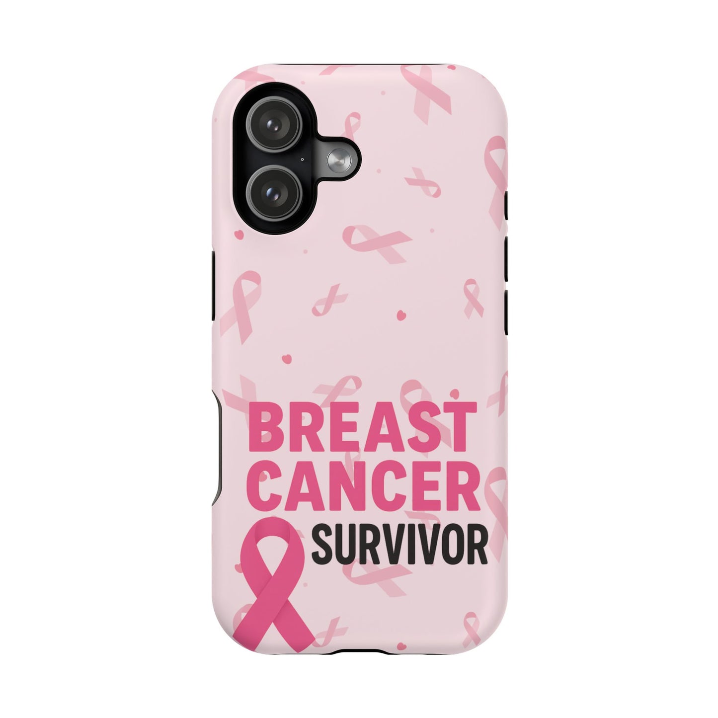 Breast Cancer Survivor Magnetic Phone Case, Impact-Resistant, Pink Ribbon for Iphone
