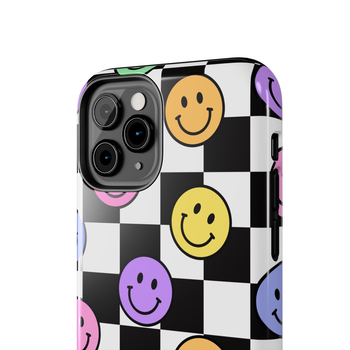 Colorful Smiley Face Phone Case, Durable Phone Cover, Fun Tech Accessories, Great for Gifts, Birthday, Holiday