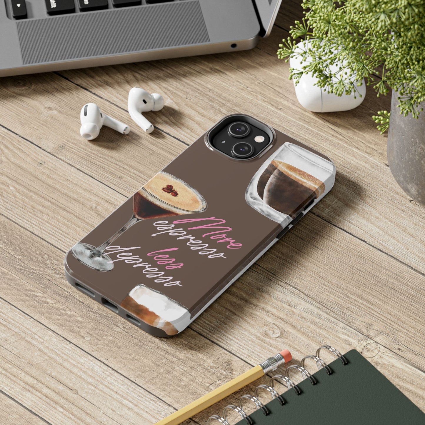 Stylish Coffee Phone Case, Espresso Lovers Gift, Cute Tough Case, Coffee Aesthetic, Phone Accessory for Baristas