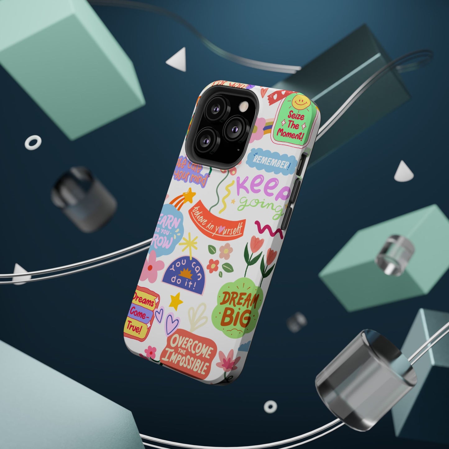 Inspirational, Motivational Phone Case, Cute Floral, Confidence Case, Gift for Her, Positive Vibes
