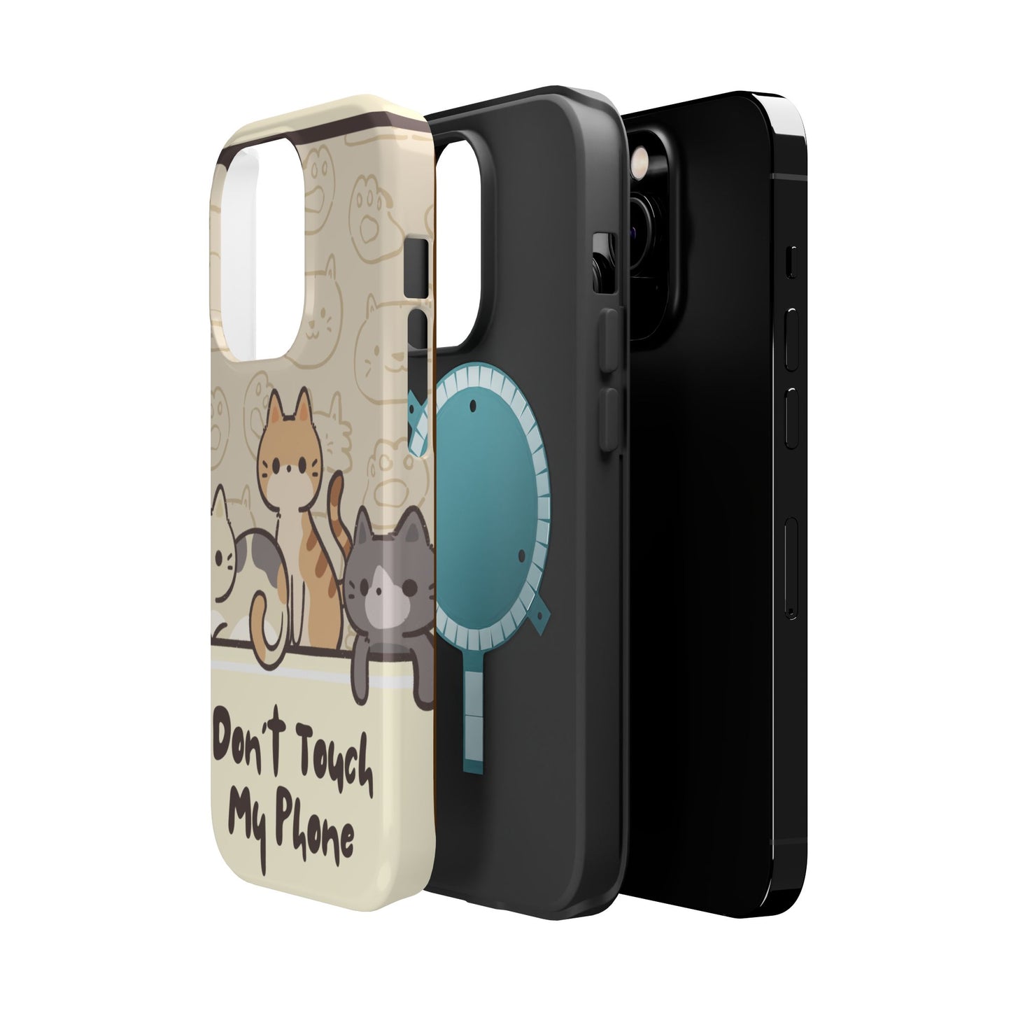 Cute Cat Tough MAGNETIC Phone Case - Don’t Touch My Phone!
