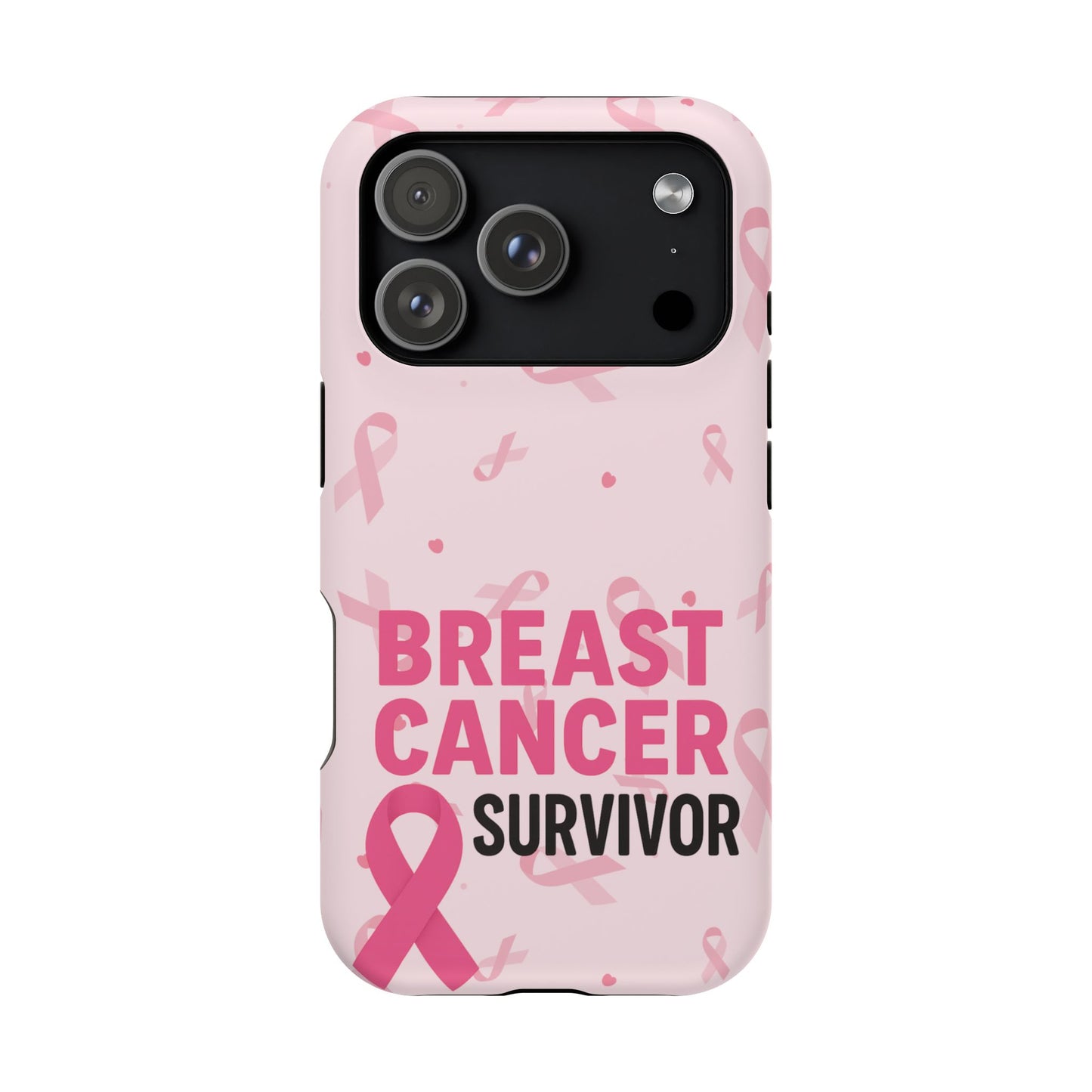 Breast Cancer Survivor Magnetic Phone Case, Impact-Resistant, Pink Ribbon for Iphone