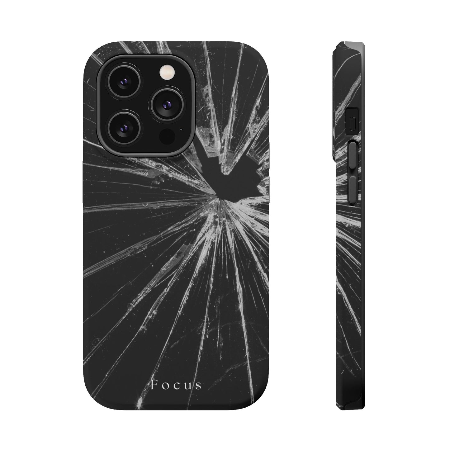 Durable Magnetic FOCUS Broken Glass Stylish Tough Case