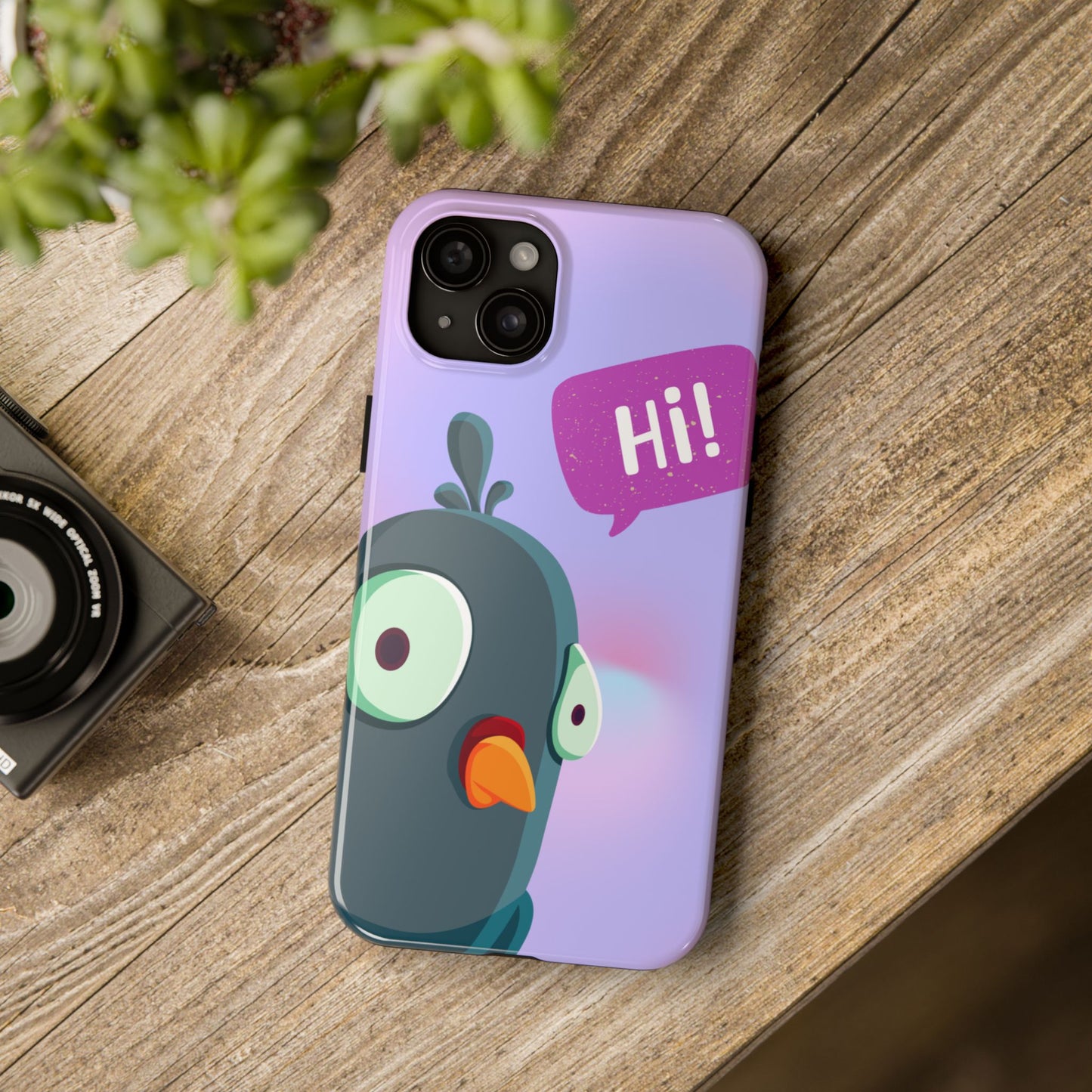 Colorful Cartoon Bird Tough Phone Case - Say Hi!