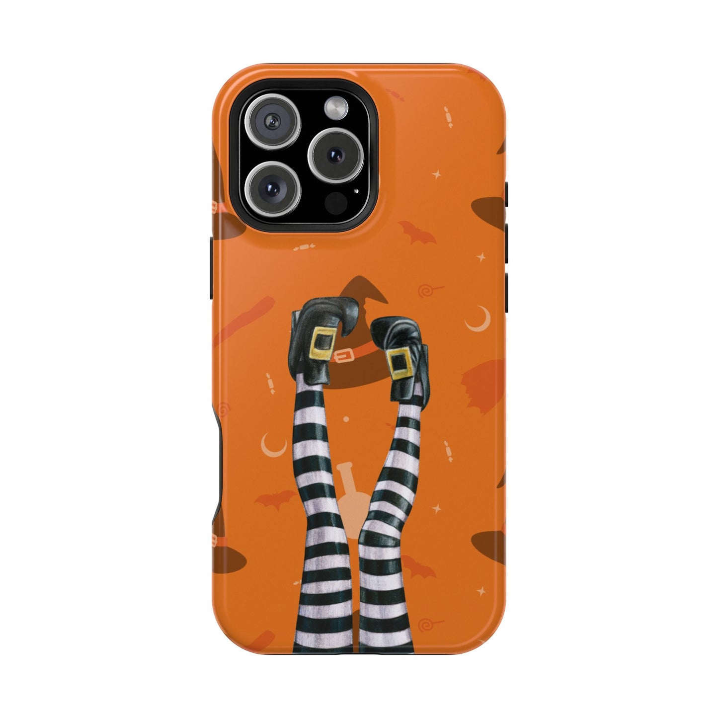 Halloween Magnetic Phone Case, Spooky Design, Witch Legs for Iphone