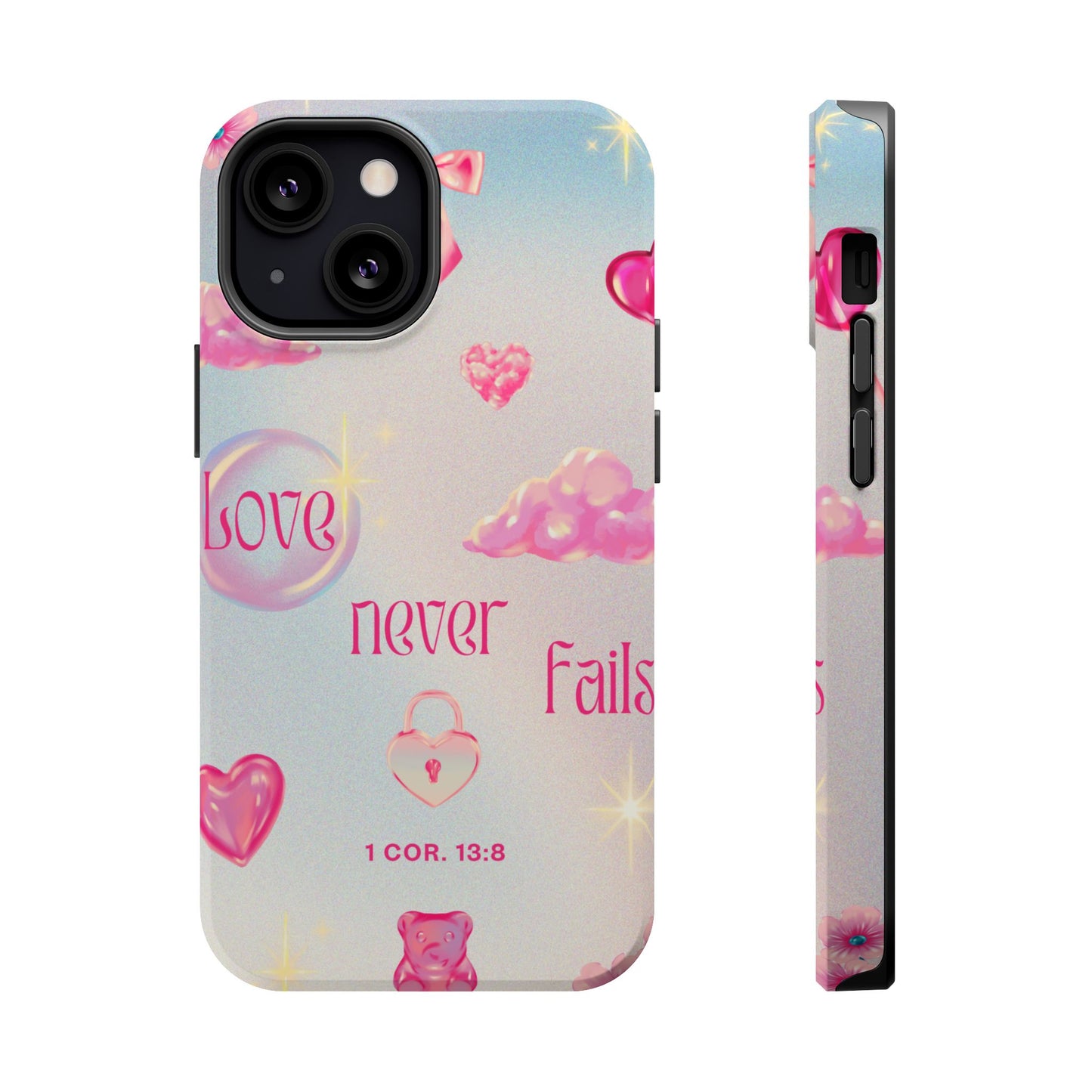 Love Never Fails Bible Verse Tough MAGNETIC Phone Case