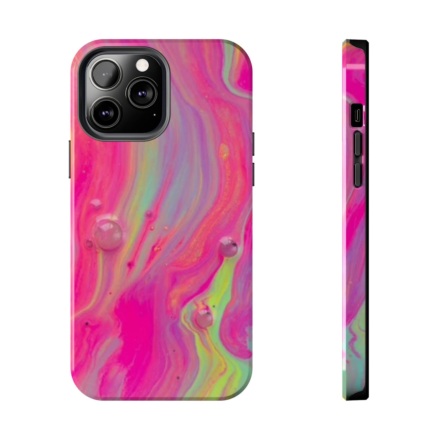 Colorful Swirl Futuristic Tough Phone Case, Stylish Durable Cover for Iphone