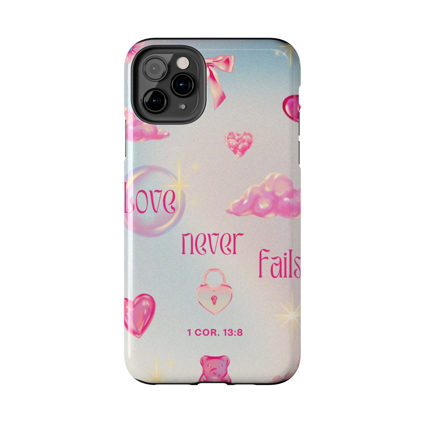 Love Never Fails Bible Verse Tough Phone Case