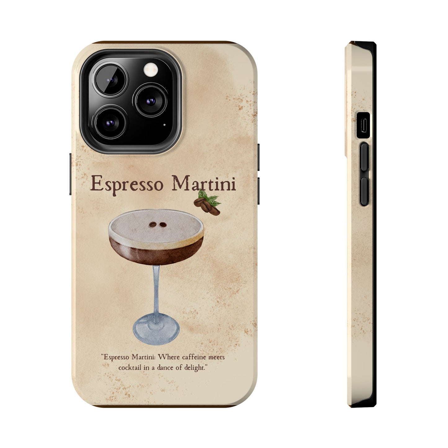 Espresso Martini Tough Phone Cases | Stylish Drink Design | Unique Gift for Cocktail Lovers | Perfect for Any Occasion