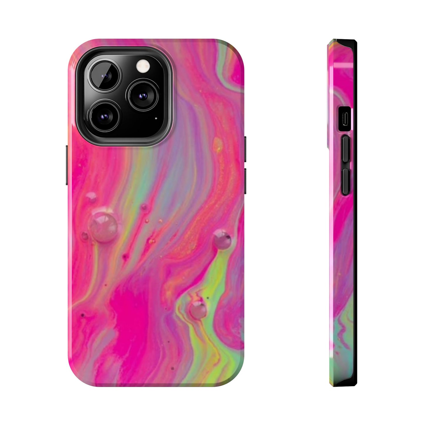 Colorful Swirl Futuristic Tough Phone Case, Stylish Durable Cover for Iphone