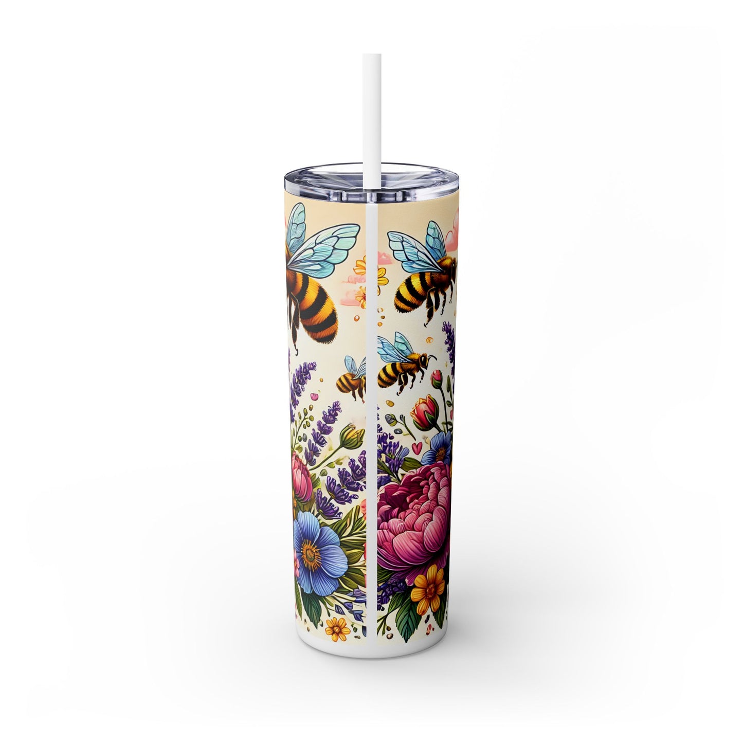 Best Mom Floral Skinny Tumbler with Straw – 20oz Insulated Drinkware for Mother's Day