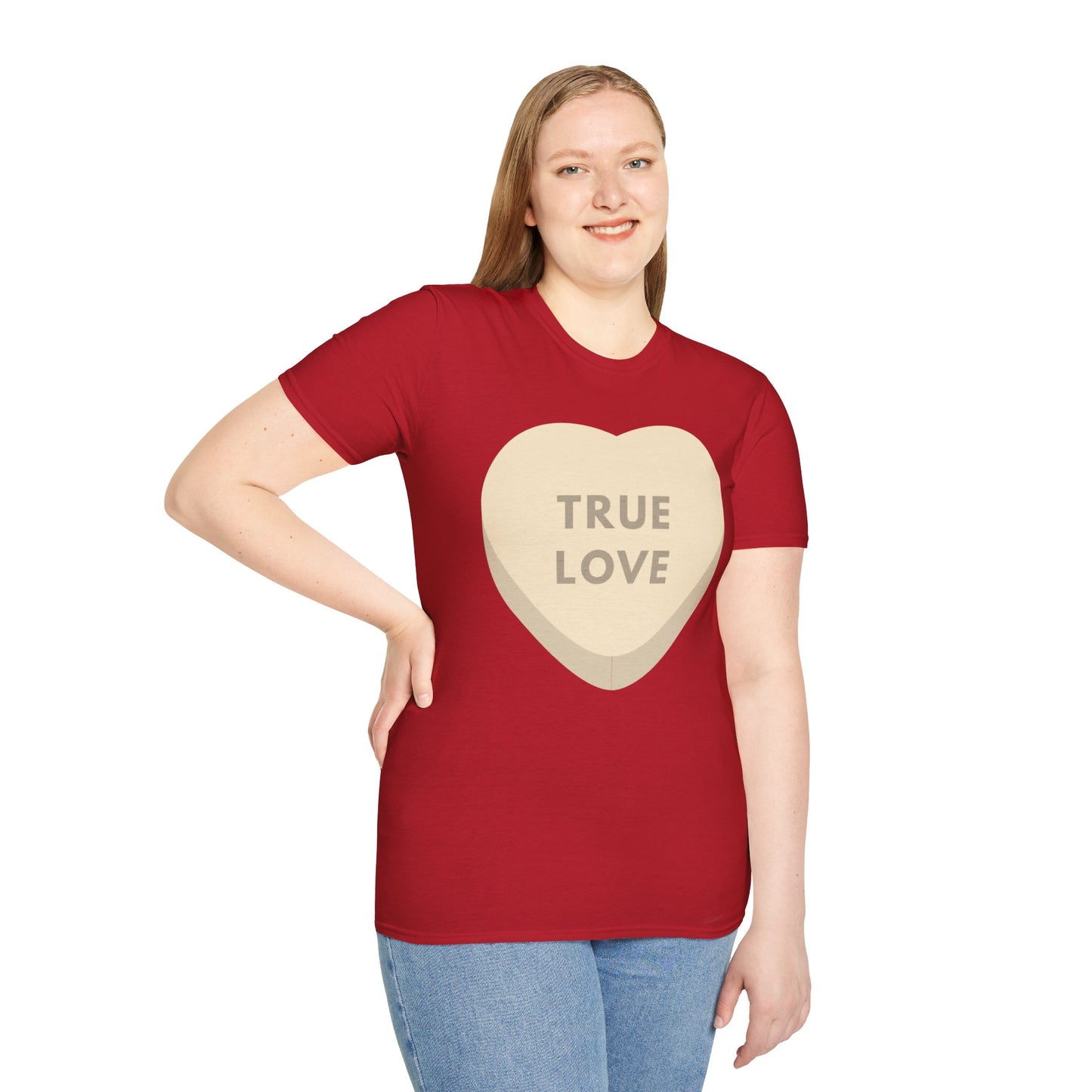 Couples Heart Graphic Unisex Softstyle T-Shirt - 'True Love' Design