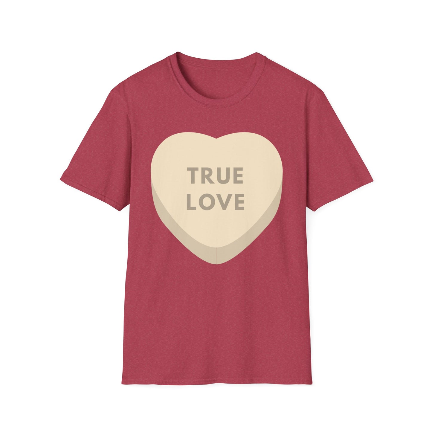Couples Heart Graphic Unisex Softstyle T-Shirt - 'True Love' Design