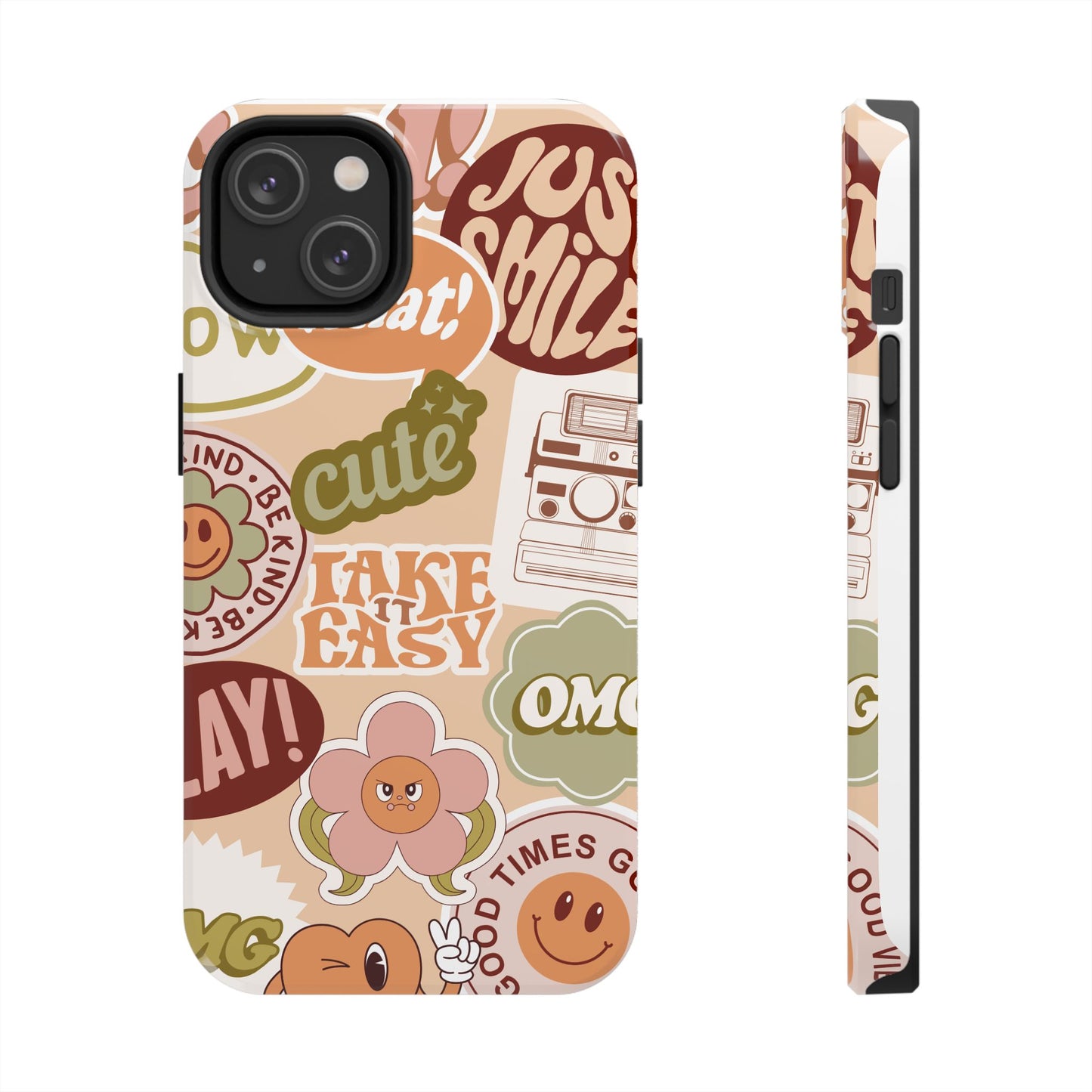 Vibrant, Positive Affirmation Sticker Phone Cases, Cute for Teens, Fun Ideas, Everyday Use
