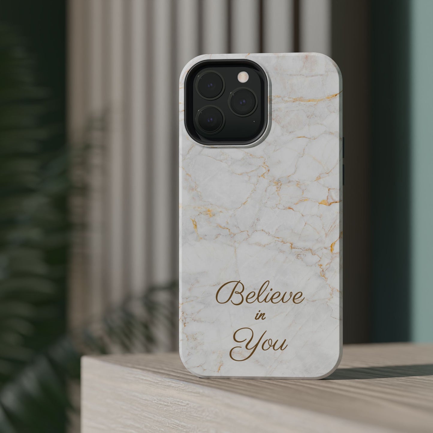Elegant Motivational, Inspirational - Believe in You, Tough MAGNETIC Phone Case