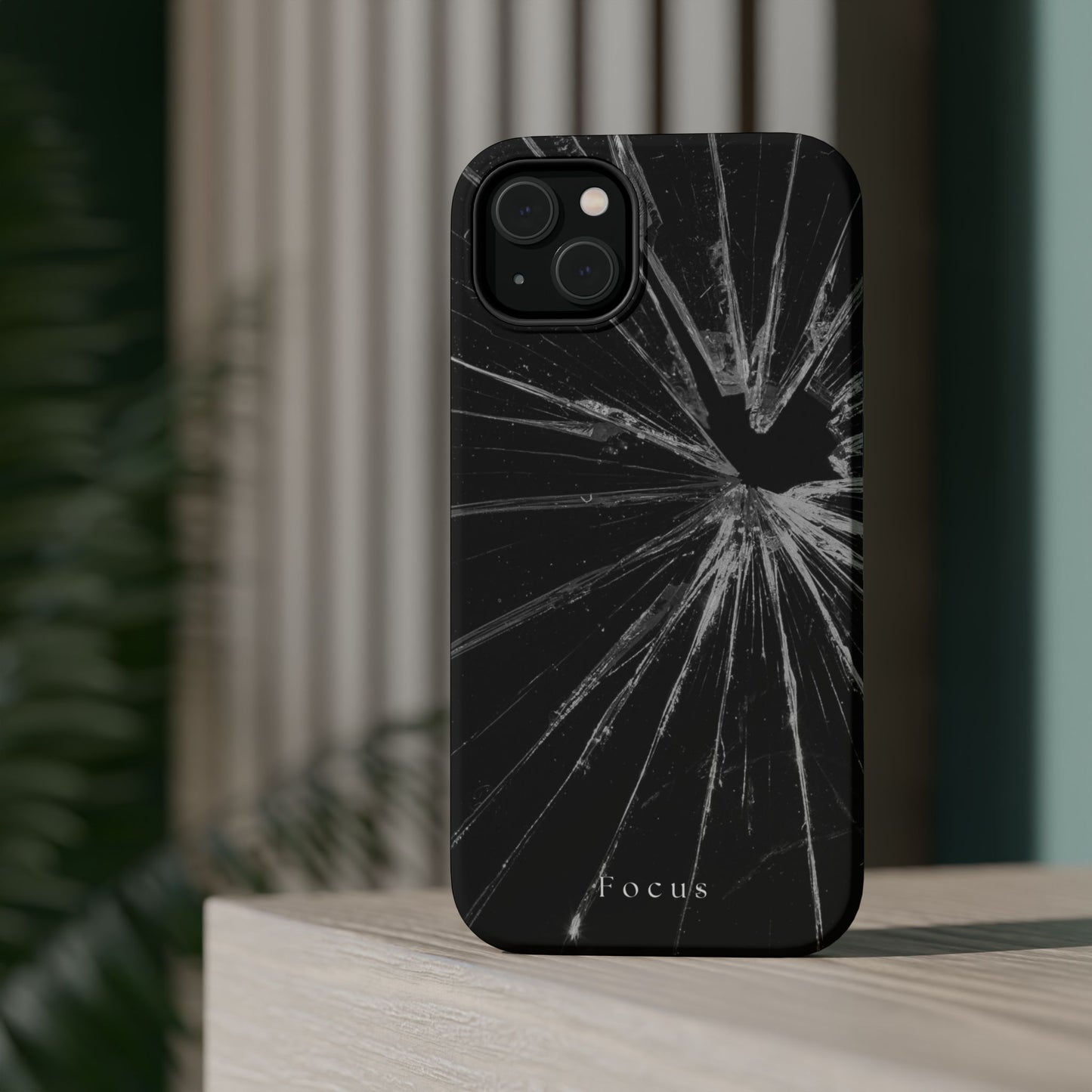 Durable Magnetic FOCUS Broken Glass Stylish Tough Case
