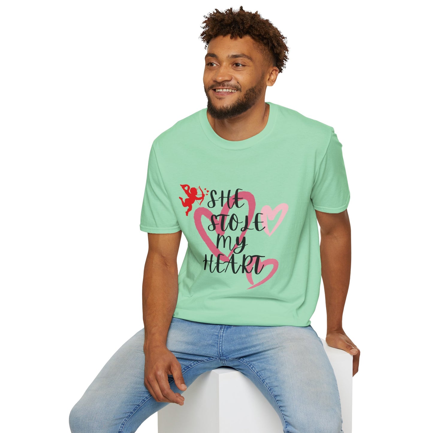 SHe Stole My Heart Unisex T-Shirt - Cute Valentine’s Day Couple Shift