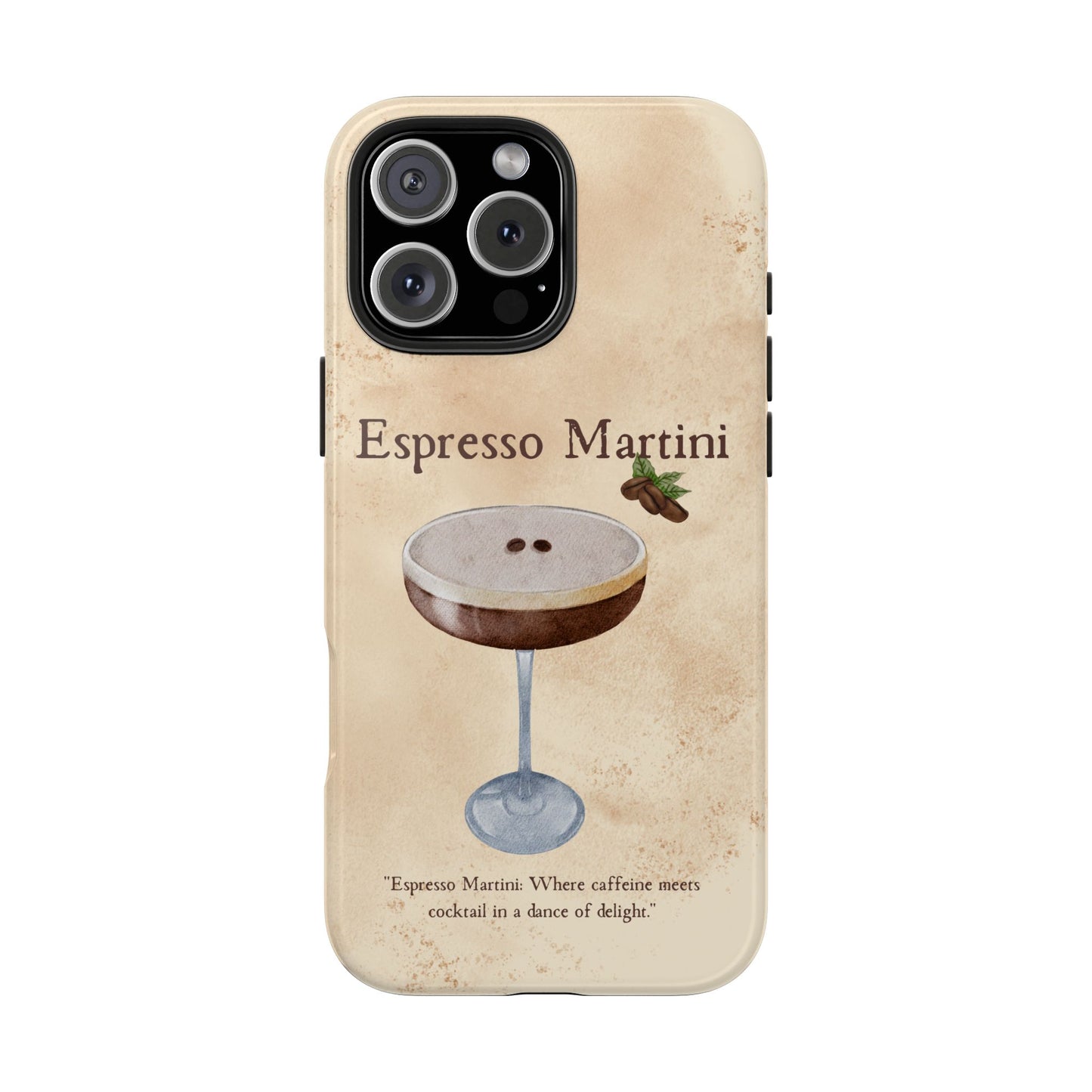 Espresso Martini Tough Phone Cases | Stylish Drink Design | Unique Gift for Cocktail Lovers | Perfect for Any Occasion