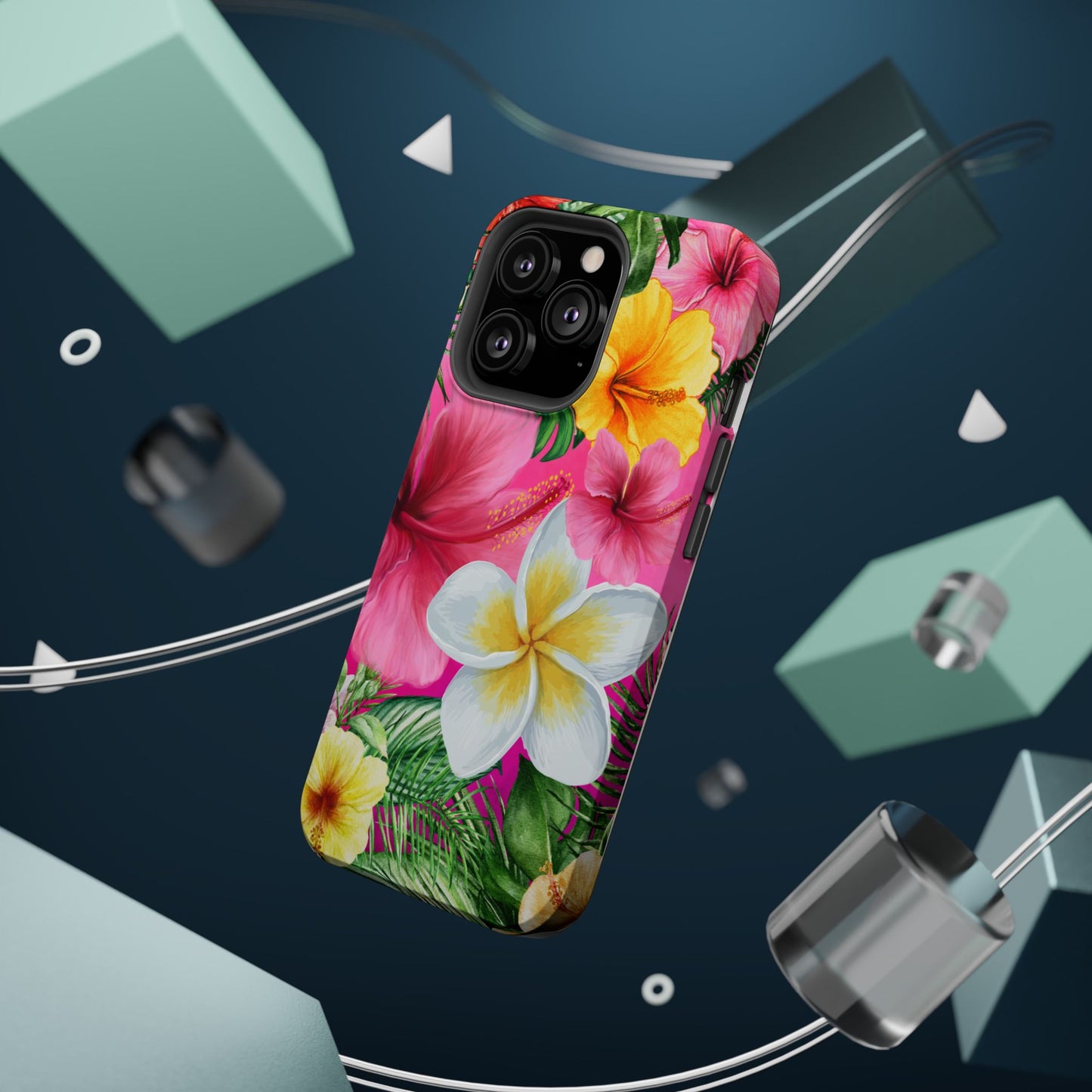 Tropical Floral MAGNETIC Phone Case - Tough, Durable, Chic Protection, Summer Vibes, Gift for Her