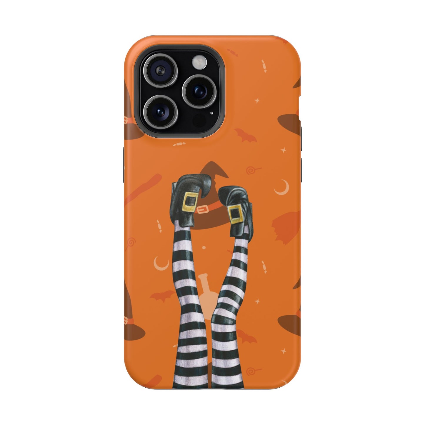 Halloween Magnetic Phone Case, Spooky Design, Witch Legs for Iphone