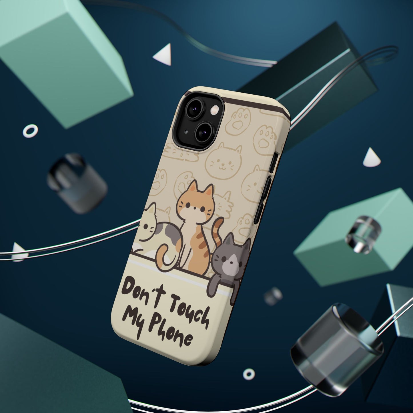 Cute Cat Tough MAGNETIC Phone Case - Don’t Touch My Phone!