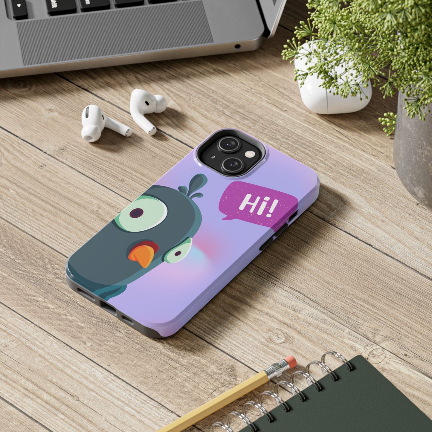 Colorful Cartoon Bird Tough Phone Case - Say Hi!