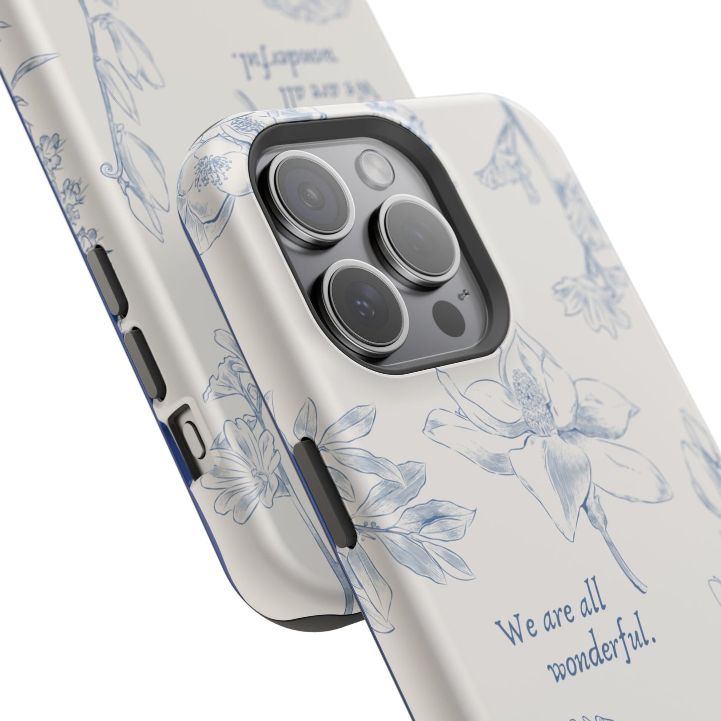 We are all wonderful- Inspirational Floral Design Tough MAGNETIC Phone Case