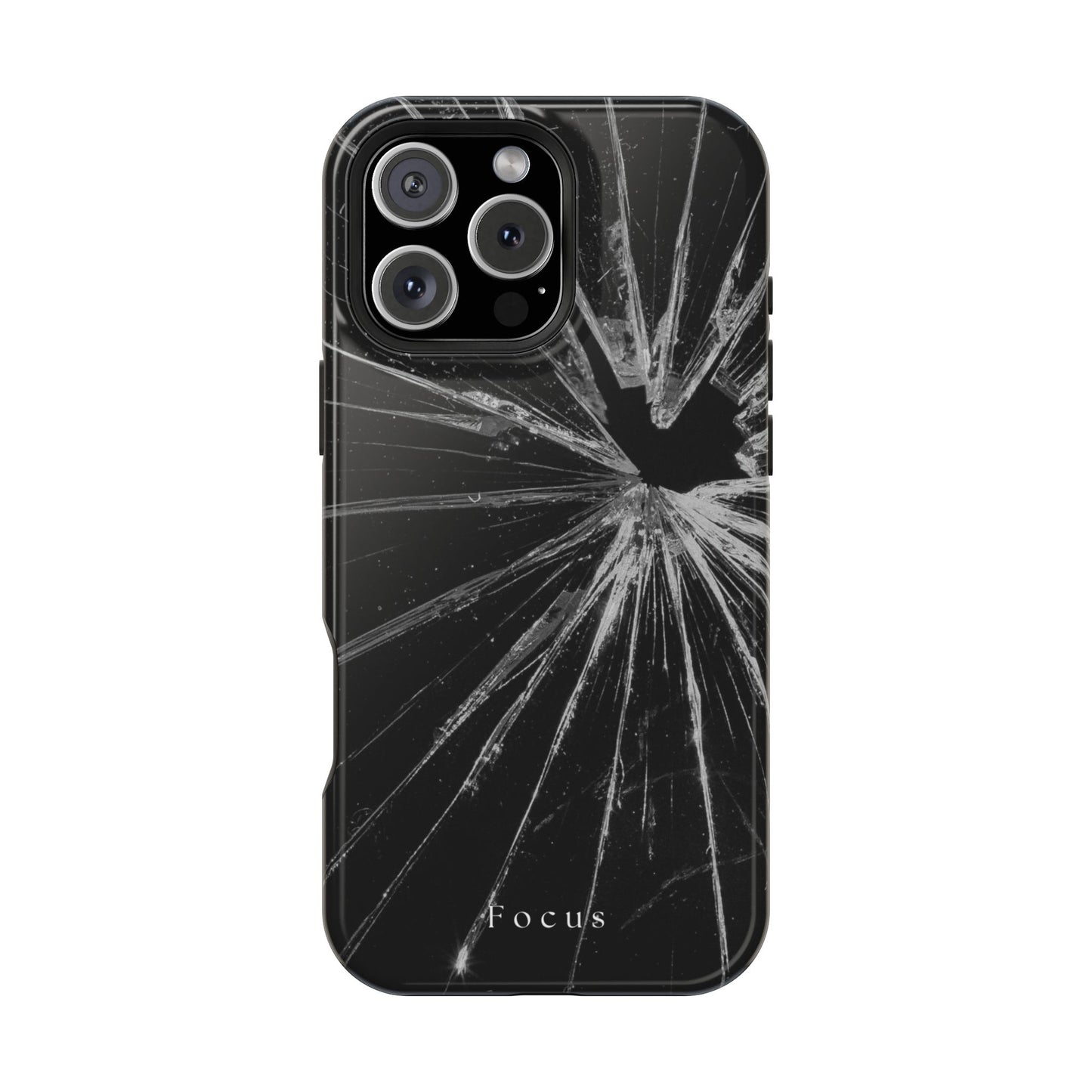Durable Magnetic FOCUS Broken Glass Stylish Tough Case