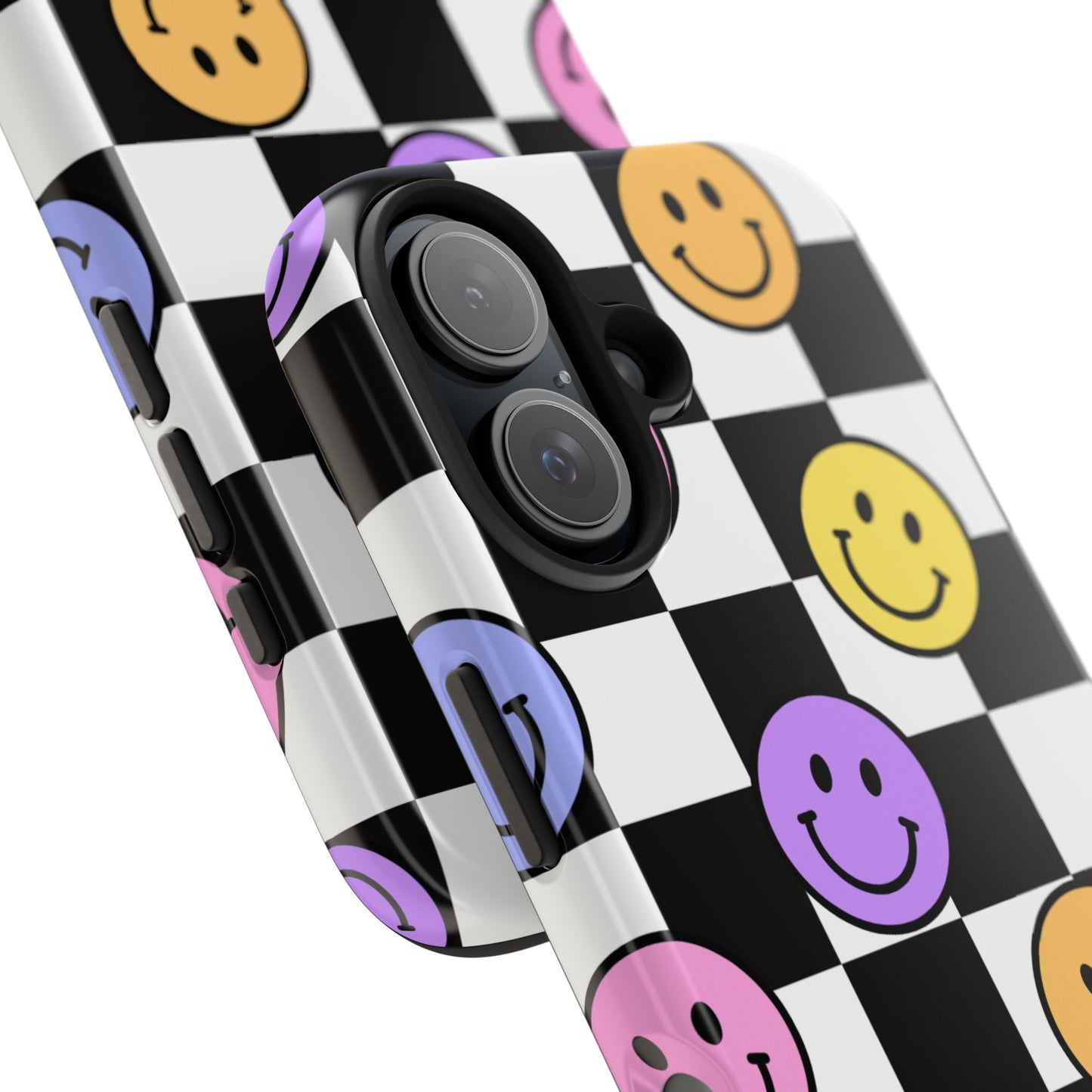 Colorful Smiley Face Phone Case, Durable Phone Cover, Fun Tech Accessories, Great for Gifts, Birthday, Holiday