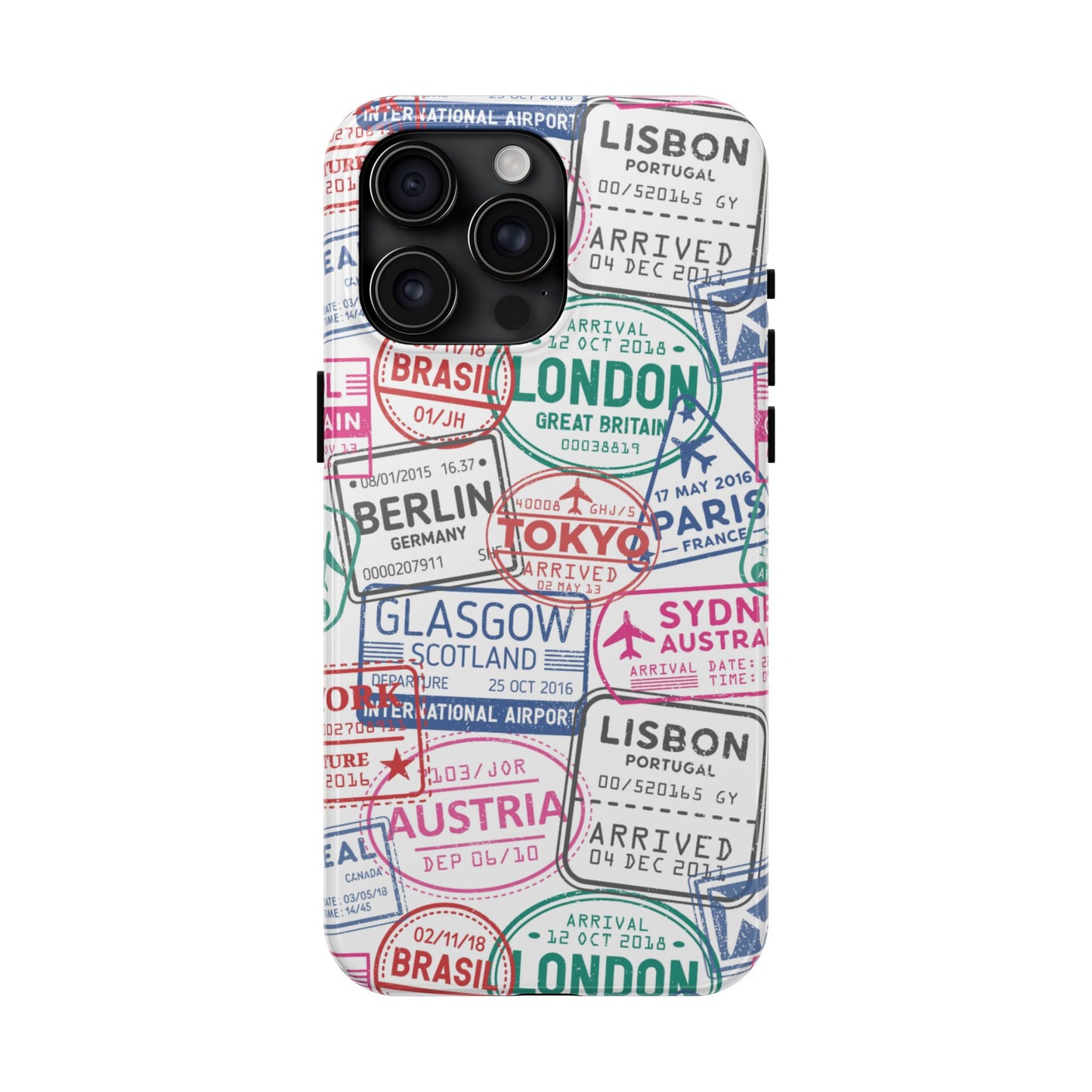 Travel-Inspired, Passport, Travelers, Adventure Stamp, Unique Phone Case