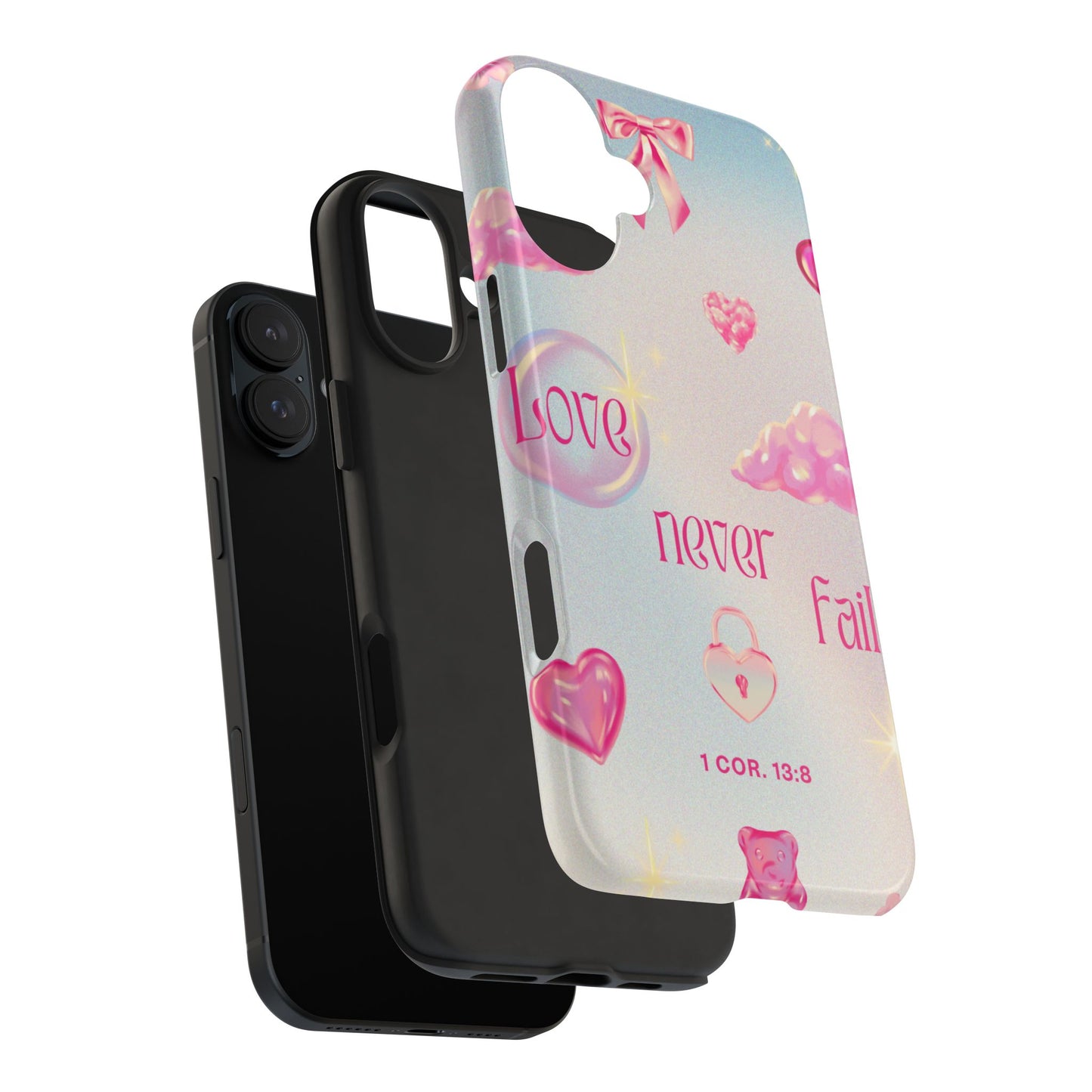 Love Never Fails Bible Verse Tough Phone Case